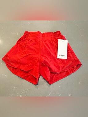 Lululemon Hotty Hot HR Short 4" *Lined Red Glow NWT